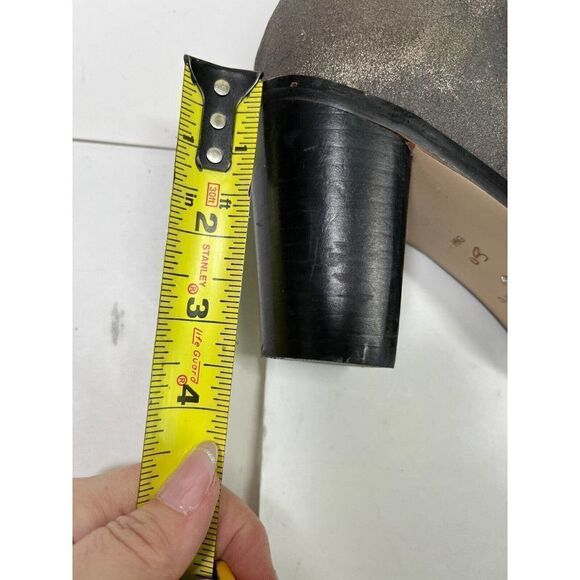 Corso Como Huey Dusted Metallic Leather Boot Size 8.5 US Gunmetal Dusted Chain - Picture 9 of 17